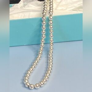 MiaBella 925 Sterling Silver 6mm Bead Ball Strand Necklace Made in Italy New